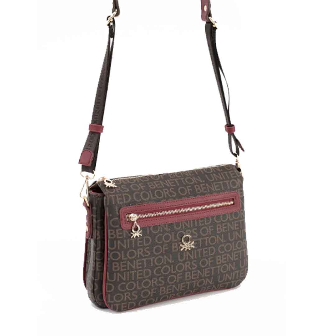 Benetton Bayan Çapraz Çanta Kahve-Bordo Bnt1637 Benetton Bayan Çapraz Çanta Kahve-Bordo Bnt1637