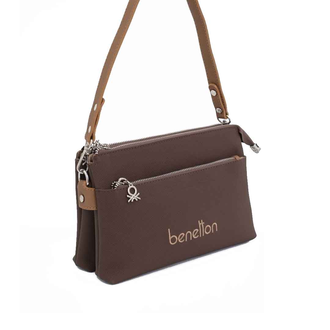 Benetton Bayan Çapraz Çanta Kahve-Camel BNT1667