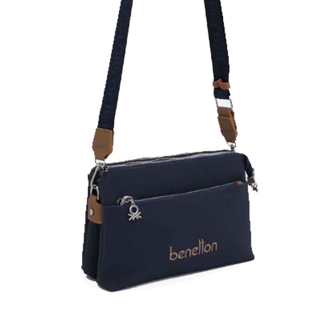 Benetton Bayan Çapraz Çanta Lacivert-Camel BNT1667 Benetton Bayan Çapraz Çanta Lacivert-Camel BNT1667
