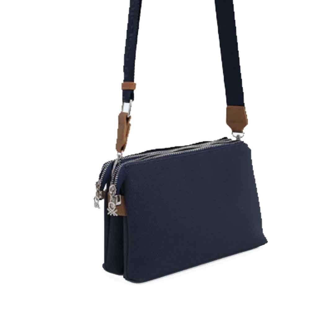 Benetton Bayan Çapraz Çanta Lacivert-Camel BNT1667