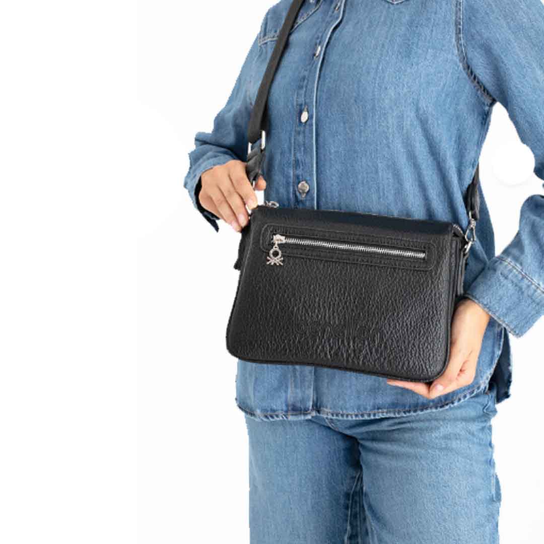 Benetton Bayan Çapraz Çanta Siyah Bnt 1662