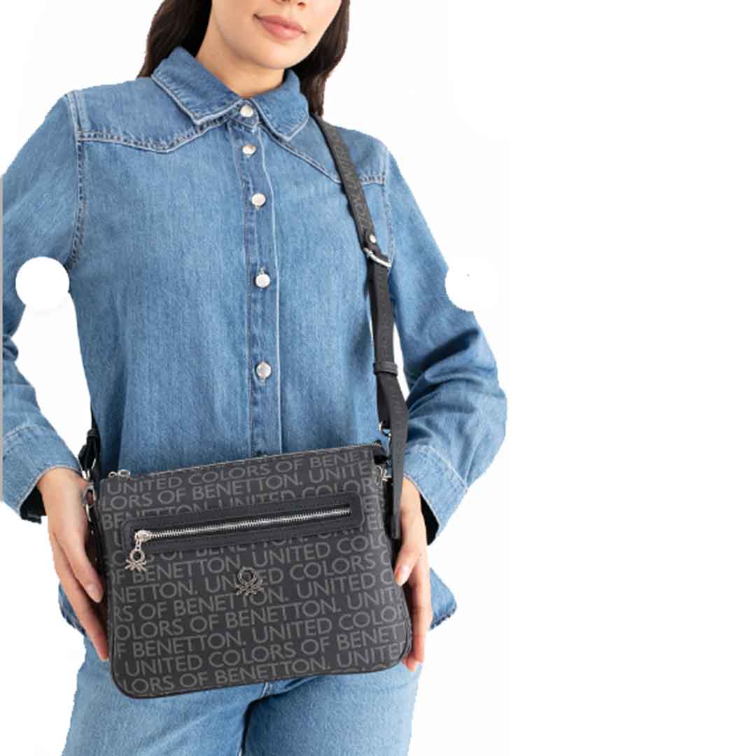 Benetton Bayan Çapraz Çanta Siyah Bnt1637