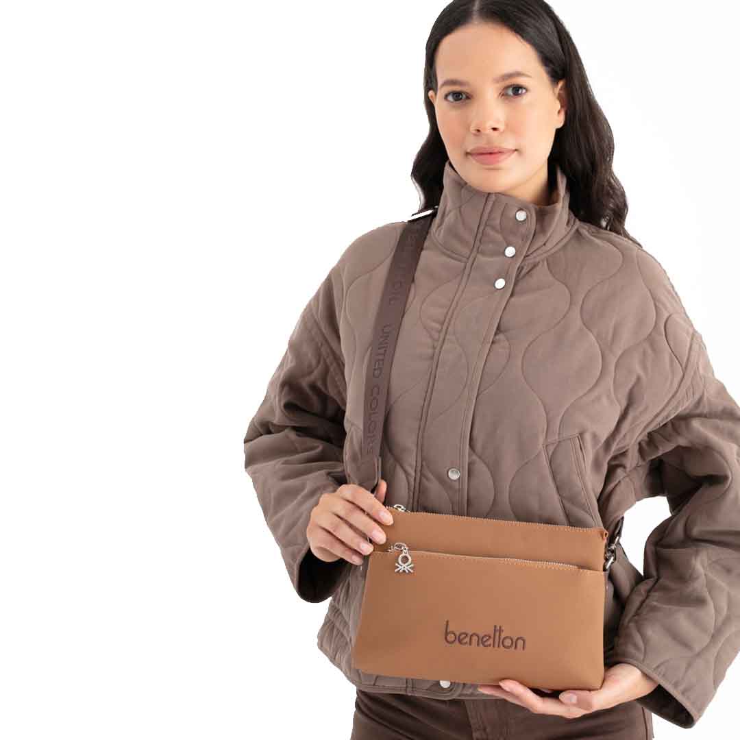Benetton Bayan Çapraz Çanta Taba-Kahve BNT1667 Benetton Bayan Çapraz Çanta Taba-Kahve BNT1667