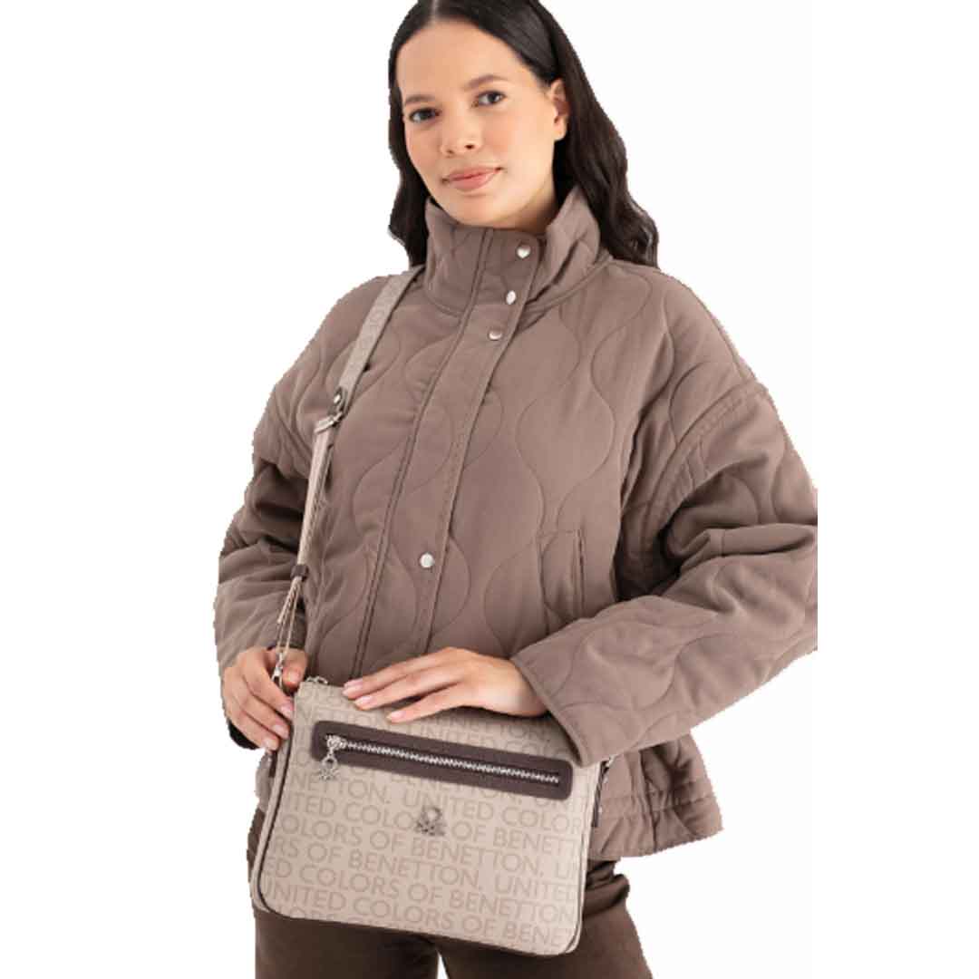Benetton Bayan Çapraz Çanta Taş-Kahve Bnt1637 Benetton Bayan Çapraz Çanta Taş-Kahve Bnt1637