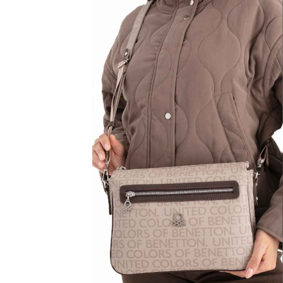 Benetton Bayan Çapraz Çanta Taş-Kahve Bnt1637 Benetton Bayan Çapraz Çanta Taş-Kahve Bnt1637