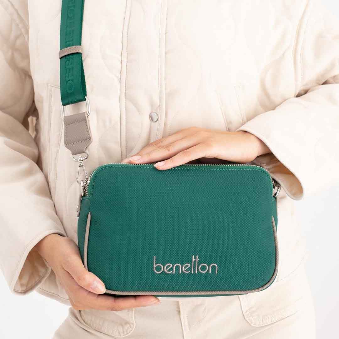 Benetton Bayan Çapraz Çanta Zümrüt-Koyu Taş Bnt1666