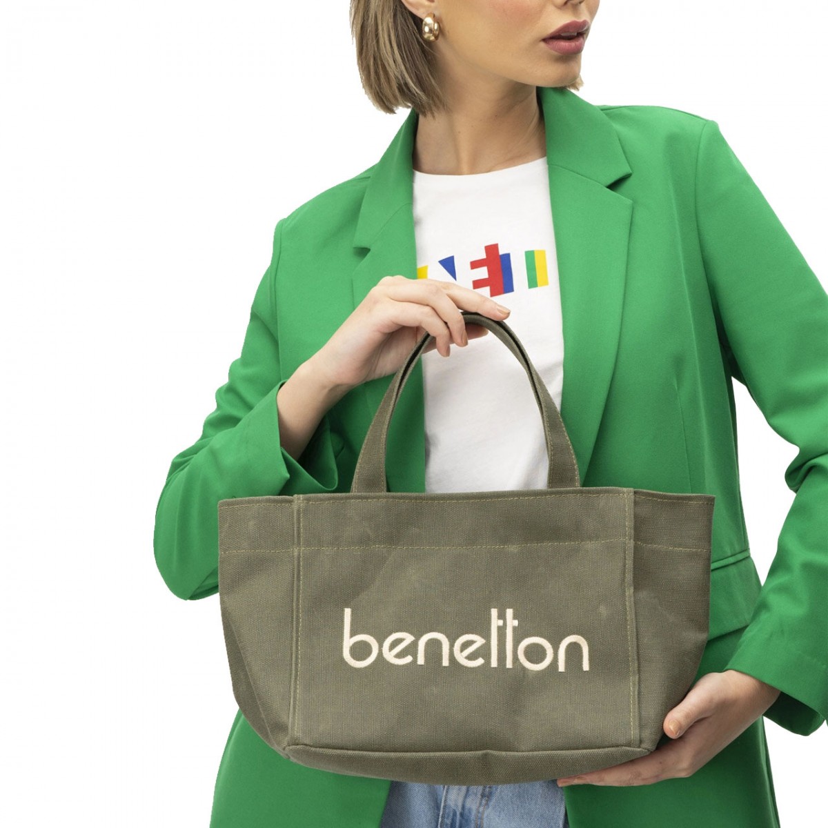 Benetton Bayan El Çanta BNT_1102 Haki Benetton Bayan El Çanta BNT_1102 Haki