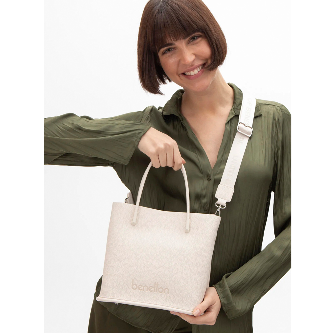 Benetton Bayan El ve Askılı Çanta BNT_1535 - Bej