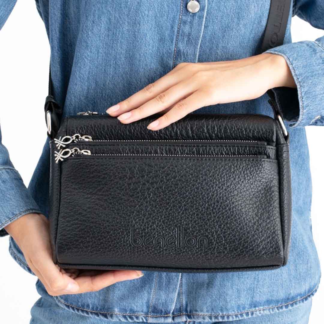 Benetton Bayan Kol Çantası BNT_1692 Siyah Benetton Bayan Kol Çantası BNT_1692 Siyah