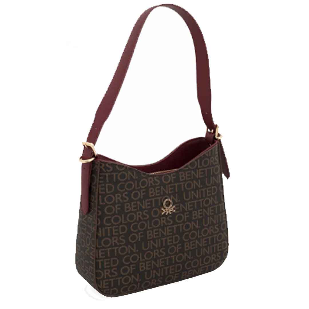 Benetton Bayan Kol Çantası Kahve-Bordo Bnt 1703 Benetton Bayan Kol Çantası Kahve-Bordo Bnt 1703