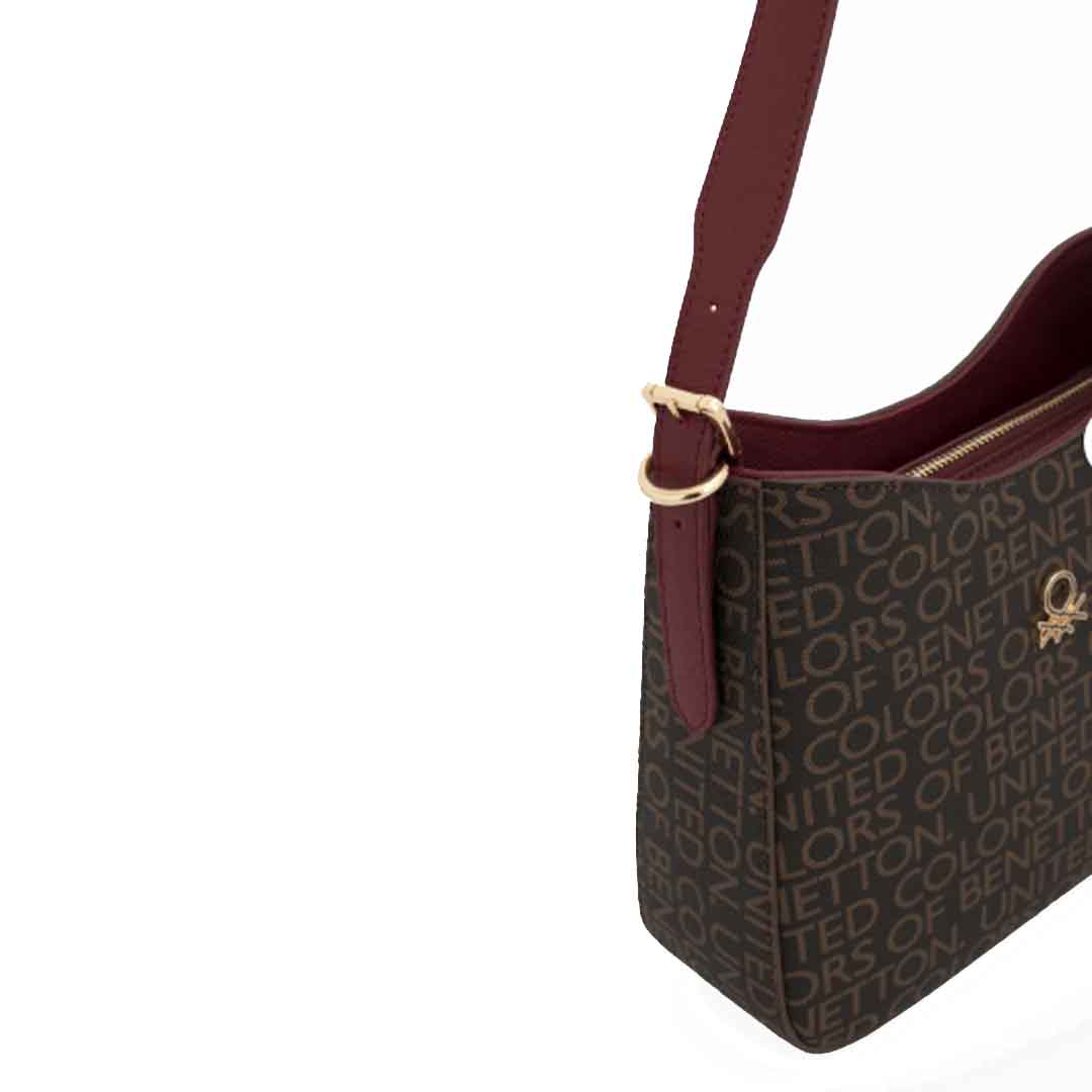 Benetton Bayan Kol Çantası Kahve-Bordo Bnt 1703 Benetton Bayan Kol Çantası Kahve-Bordo Bnt 1703