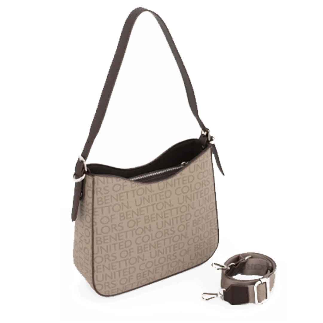 Benetton Bayan Kol Çantası Taş-Kahve Bnt 1703