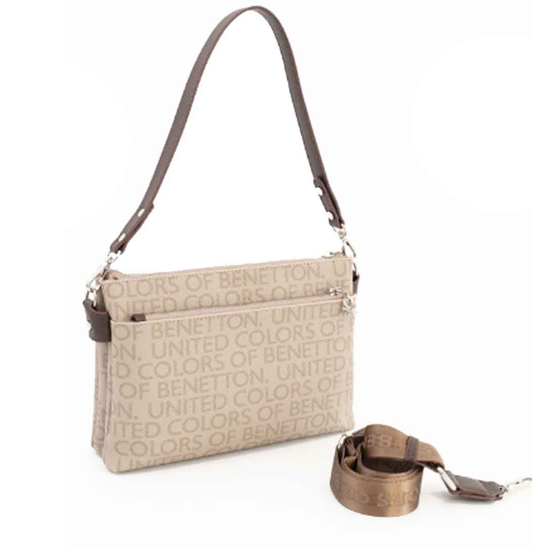 Benetton Bayan Kol Çantası Taş-Kahve Bnt1694