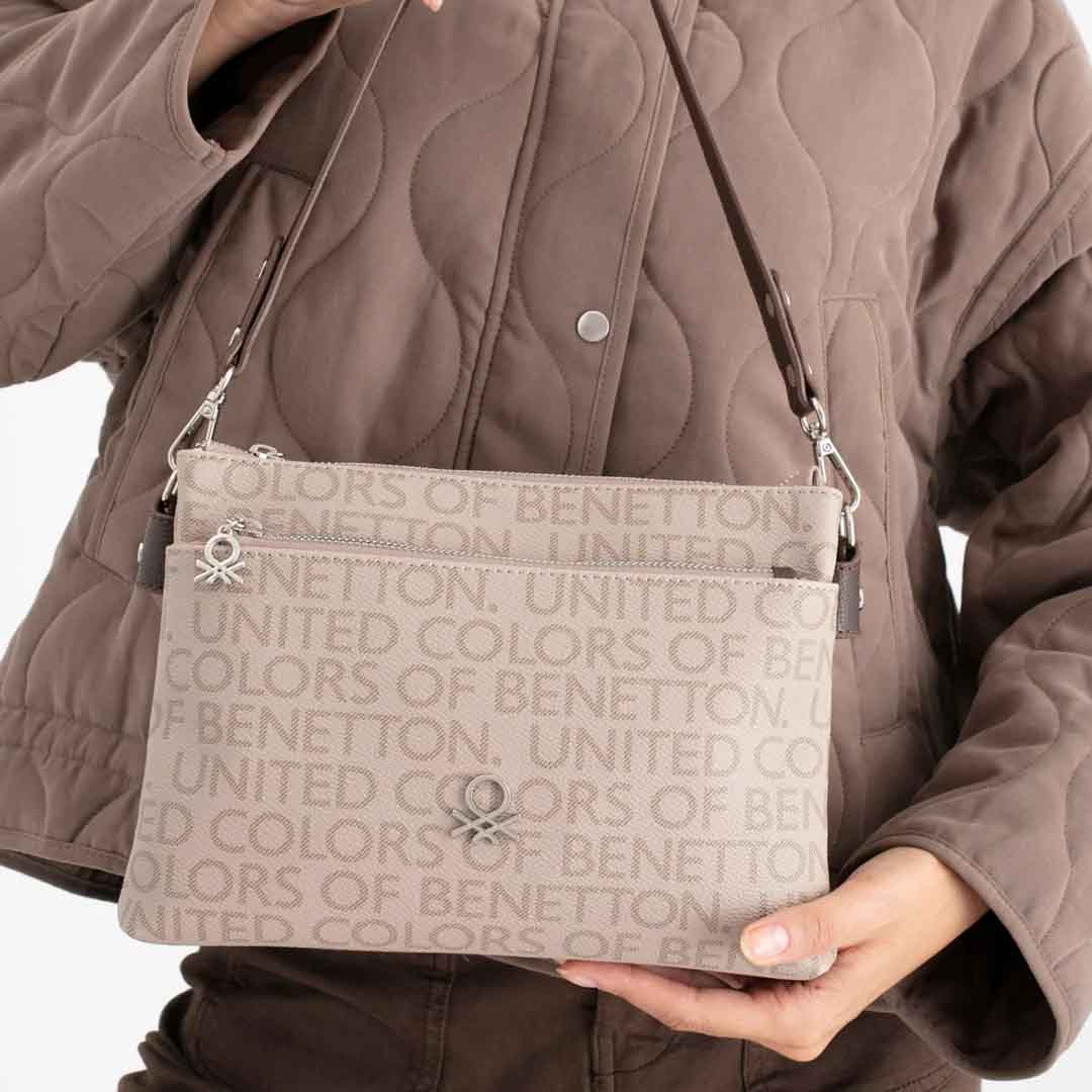 Benetton Bayan Kol Çantası Taş-Kahve Bnt1694