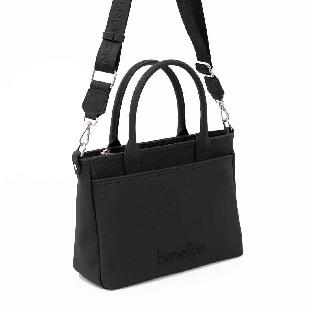 Benetton Bayan Omuz Çantası Siyah BNT_1649 Benetton Bayan Omuz Çantası Siyah BNT_1649