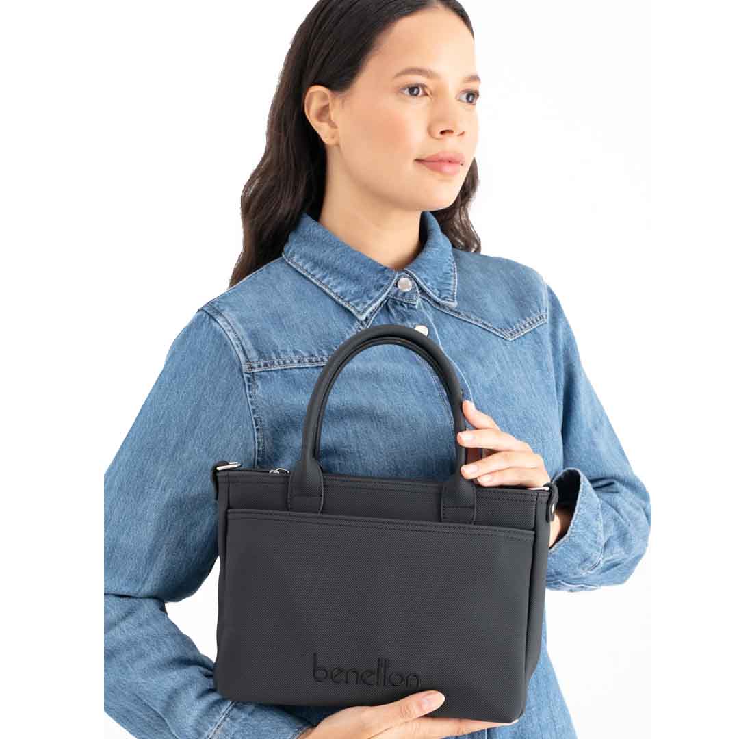 Benetton Bayan Omuz Çantası Siyah BNT_1649