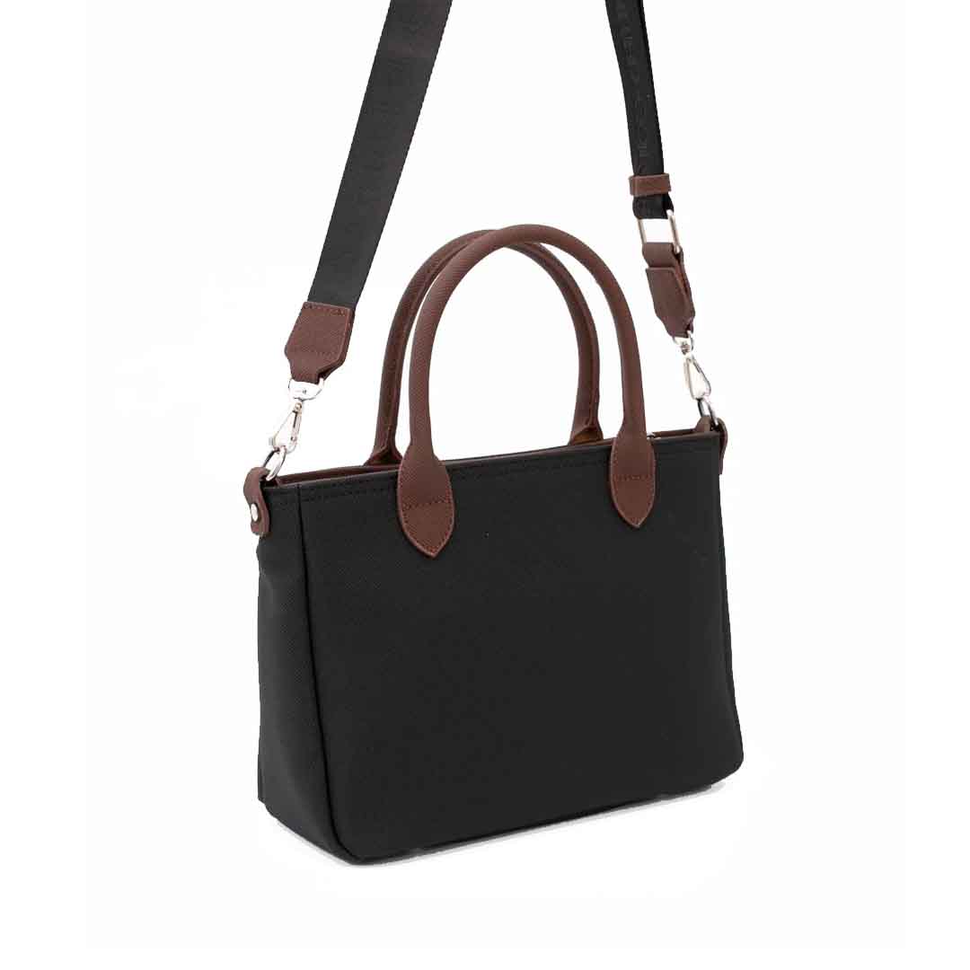 Benetton Bayan Omuz Çantası Siyah-Kahve BNT_1649 Benetton Bayan Omuz Çantası Siyah-Kahve BNT_1649