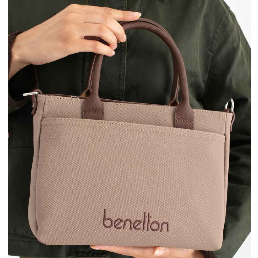 Benetton Bayan Omuz Çantası Vizon-Kahve BNT_1649 Benetton Bayan Omuz Çantası Vizon-Kahve BNT_1649