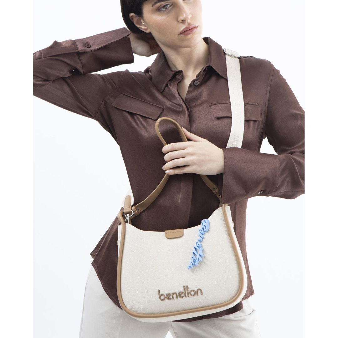 Benetton Bnt 1525 Bayan Kol Çantası Bej