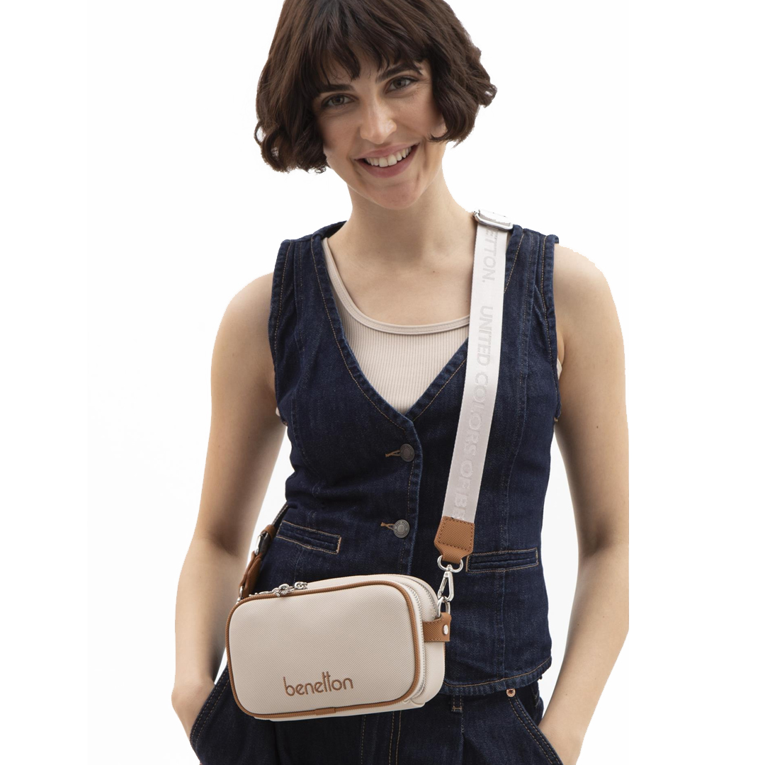 Benetton Bnt 1626 Kadın Kol Çantası Bej Benetton Bnt 1626 Kadın Kol Çantası Bej
