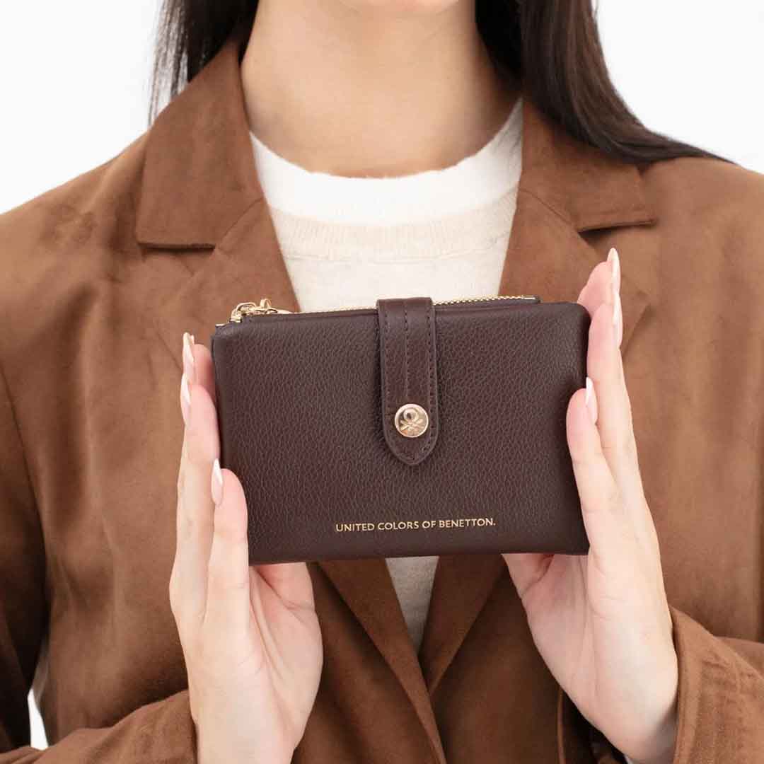 Benetton Bnt 1630 Bayan Cüzdan Kahverengi Benetton Bnt 1630 Bayan Cüzdan Kahverengi