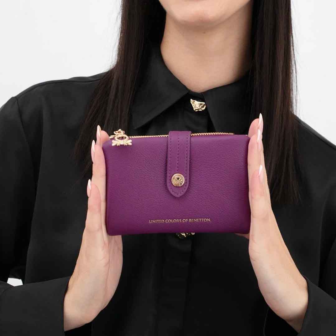 Benetton Bnt 1630 Bayan Cüzdan Mor Benetton Bnt 1630 Bayan Cüzdan Mor