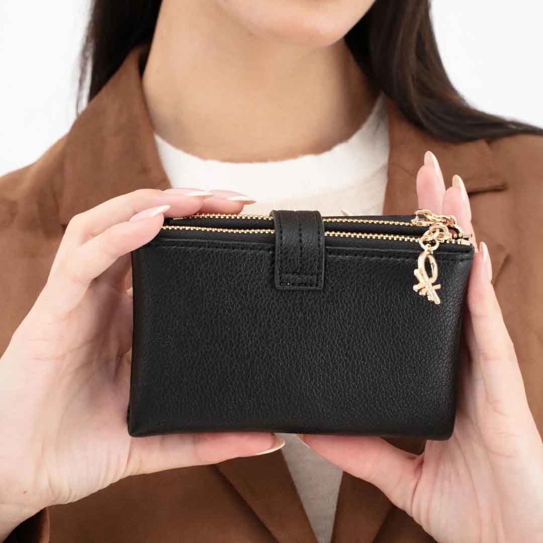 Benetton Bnt 1630 Bayan Cüzdan Siyah Benetton Bnt 1630 Bayan Cüzdan Siyah