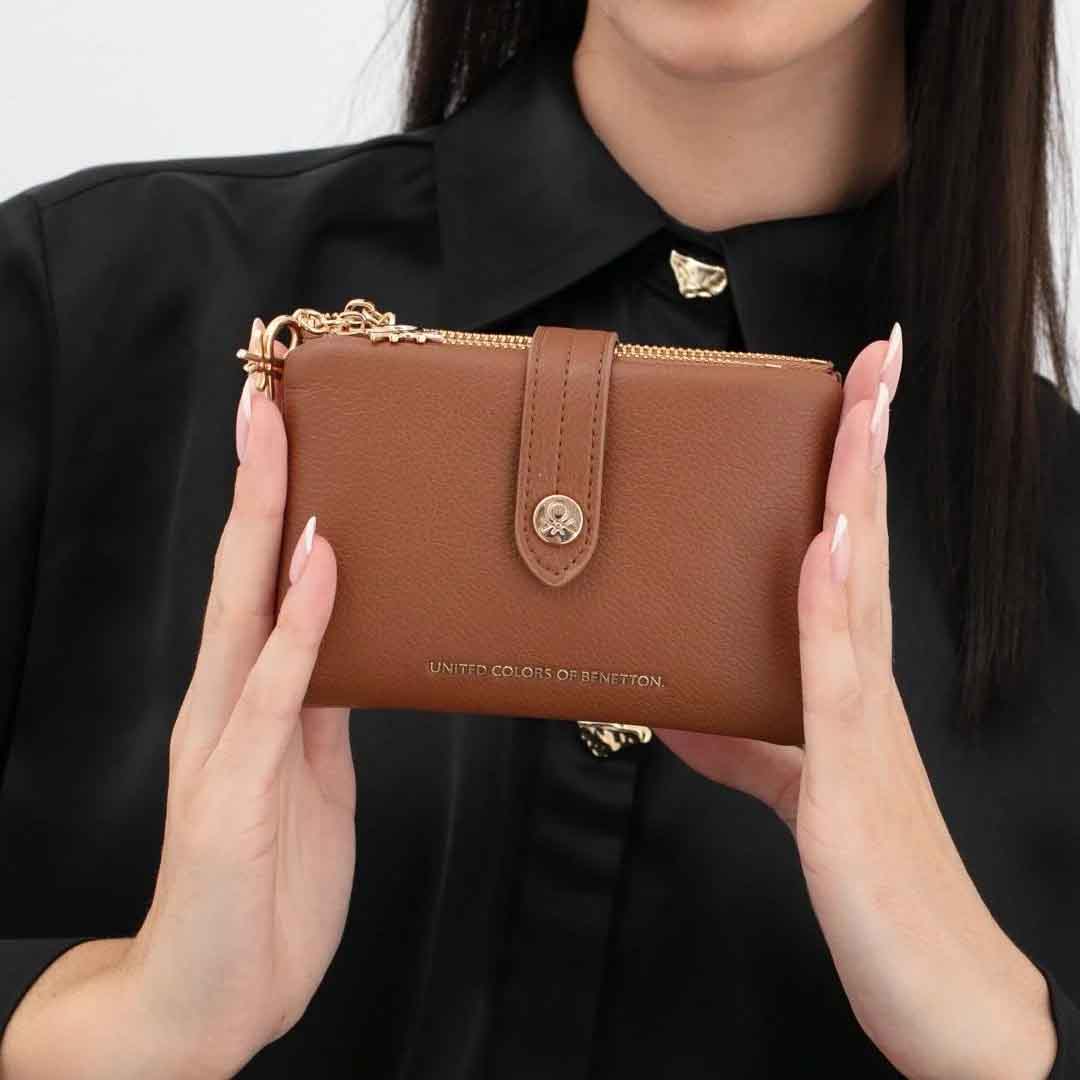 Benetton Bnt 1630 Bayan Cüzdan Taba Benetton Bnt 1630 Bayan Cüzdan Taba