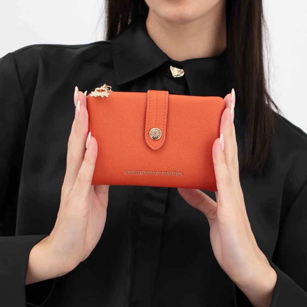 Benetton Bnt 1630 Bayan Cüzdan Turuncu