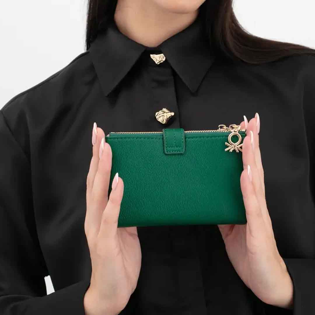 Benetton Bnt 1630 Bayan Cüzdan Yeşil