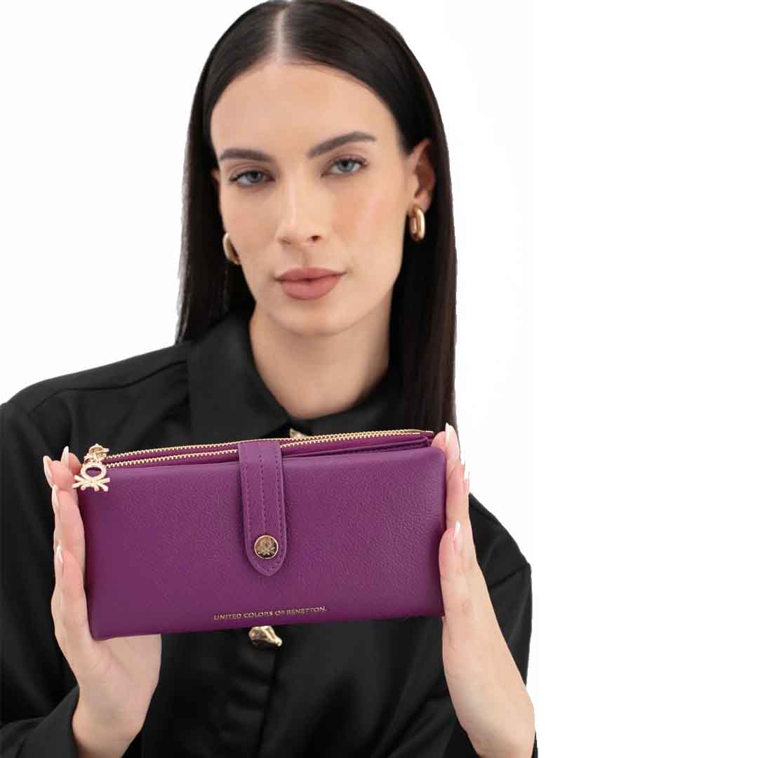 Benetton Bnt 1631 Kadın Cüzdan Mor