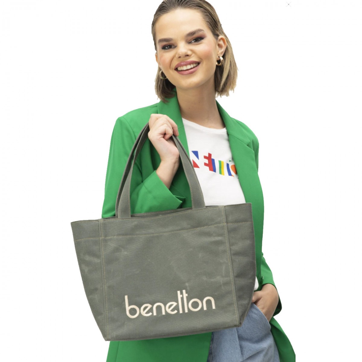 Benetton Kadın Çanta BNT_1163 Haki Benetton Kadın Çanta BNT_1163 Haki