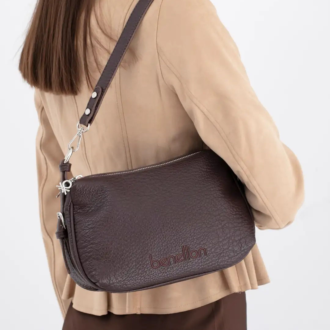 Benetton Kadın Kol Çantası BNT_1679 Kahve Benetton Kadın Kol Çantası BNT_1679 Kahve
