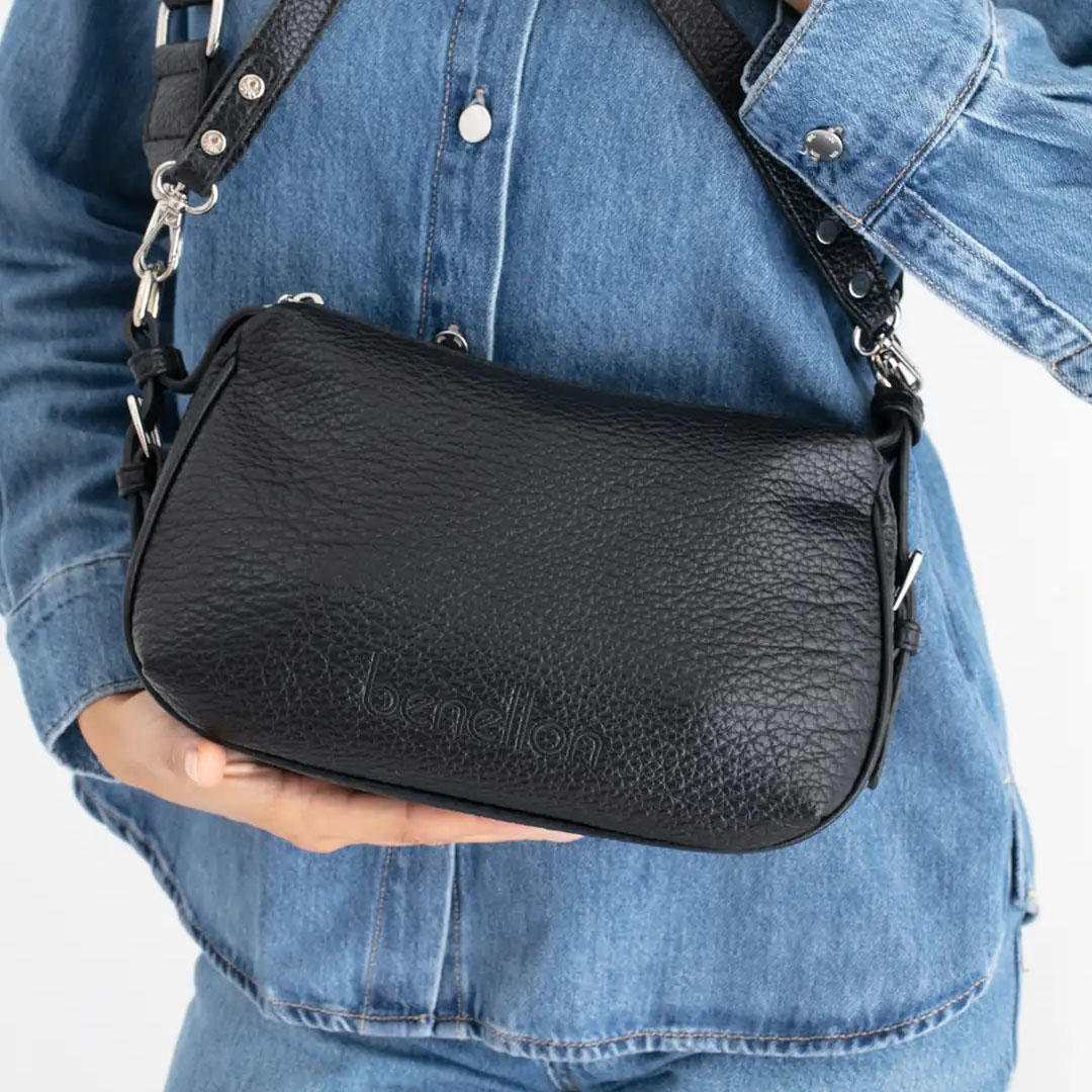 Benetton Kadın Kol Çantası BNT_1679 Siyah Benetton Kadın Kol Çantası BNT_1679 Siyah