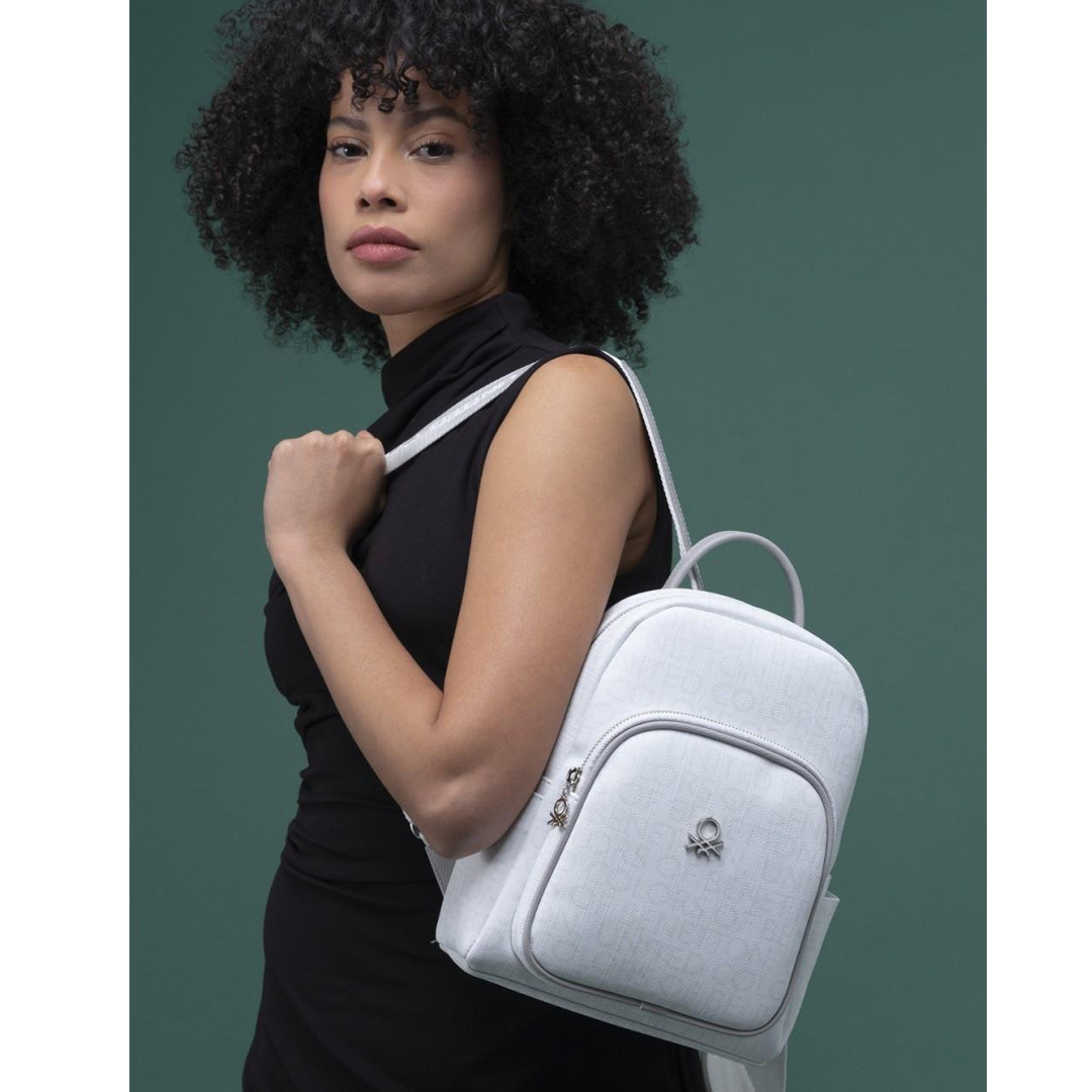 Benetton Kadın Sırt Çantası BNT_1280 Beyaz-A.Gri Benetton Kadın Sırt Çantası BNT_1280 Beyaz-A.Gri