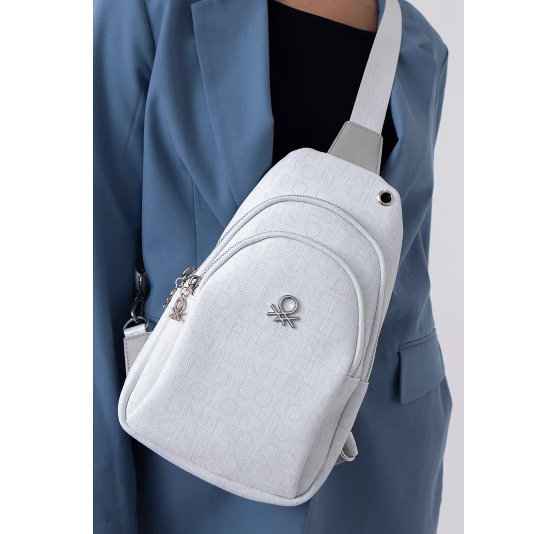 Benetton Kadın Vücut Çantası - BNT 1286 Beyaz - A.Gri Benetton Kadın Vücut Çantası - BNT 1286 Beyaz - A.Gri