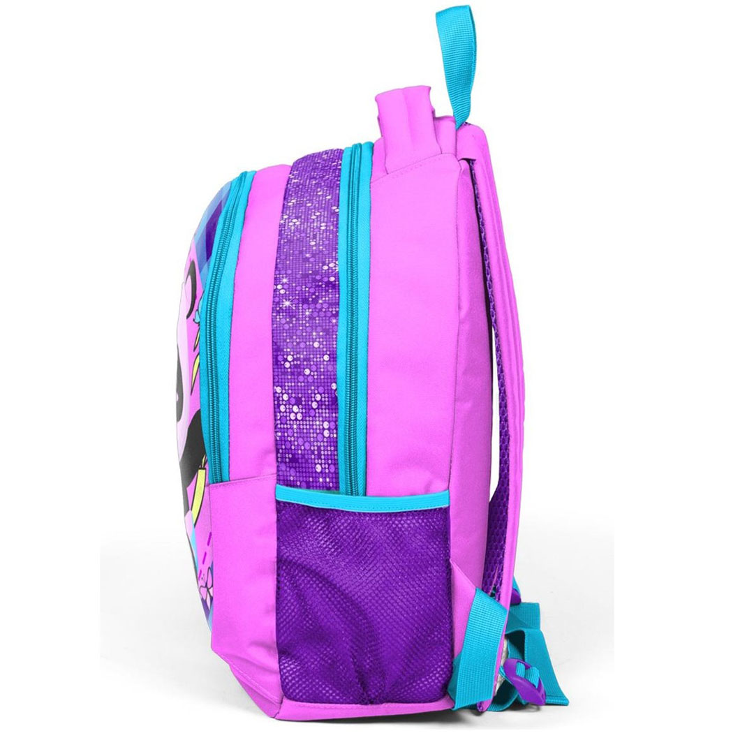 Coral High Kids Açık Pembe Mor Pandalı Üç Bölmeli Sırt Çantası 14384