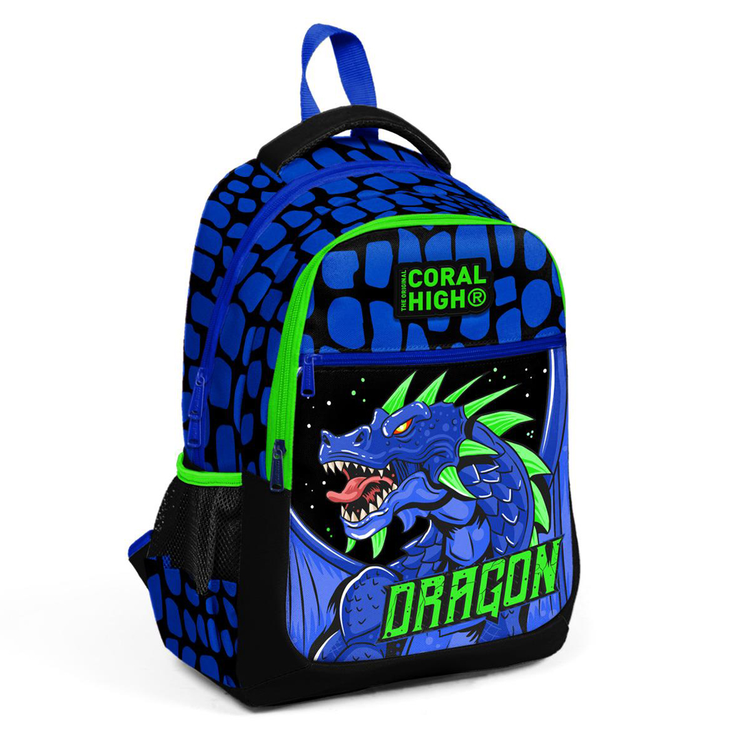 Coral High Kids Desenli Üç Bölmeli Okul Sırt Çantası 23485