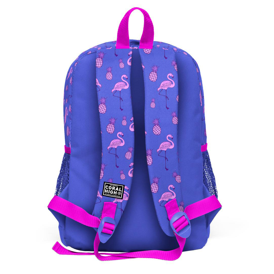 Coral High Kids Flamingo Desenli Dört Bölmeli Okul Sırt Çantası 23112