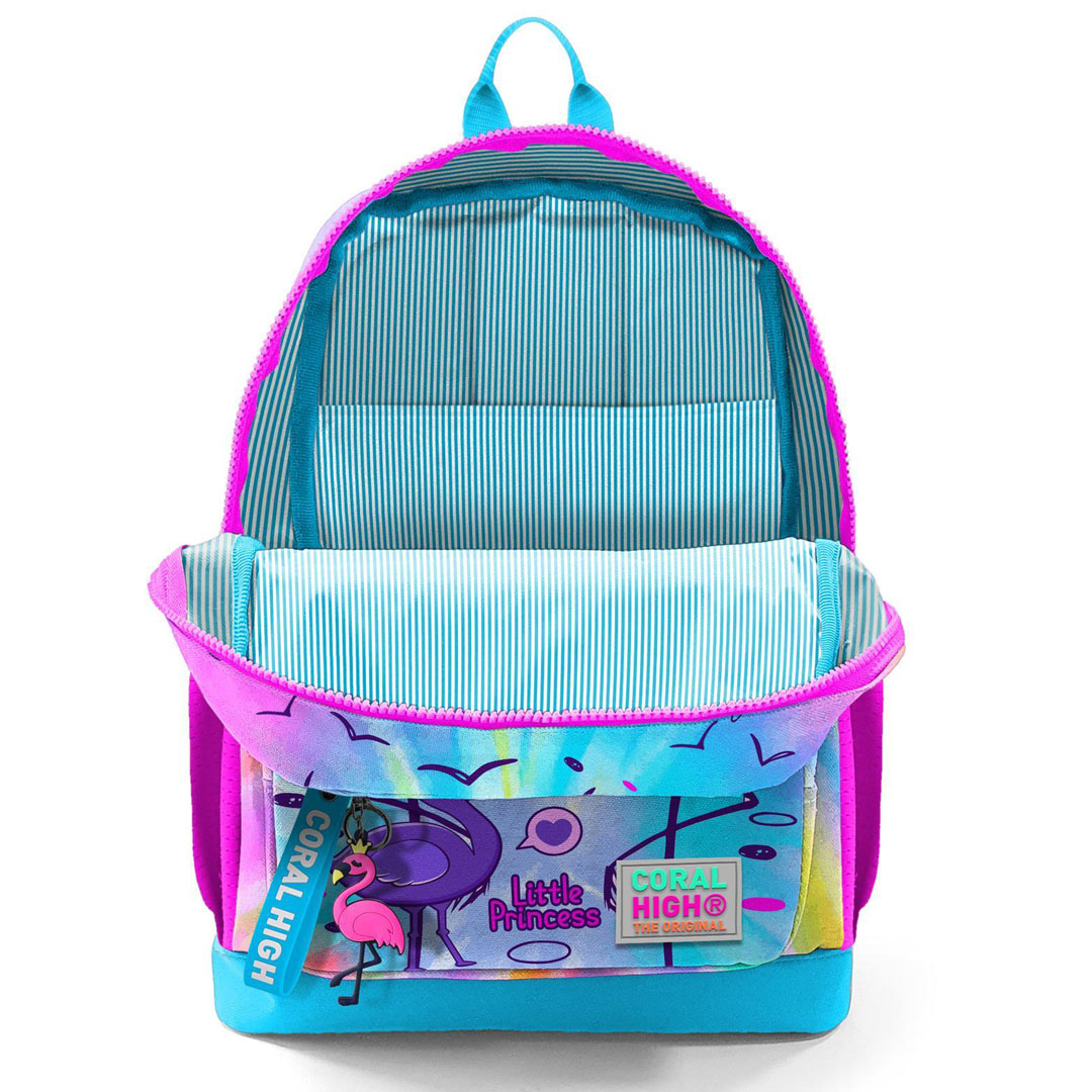 Coral High Kids Flamingo Desenli Dört Bölmeli Okul Sırt Çantası 23730