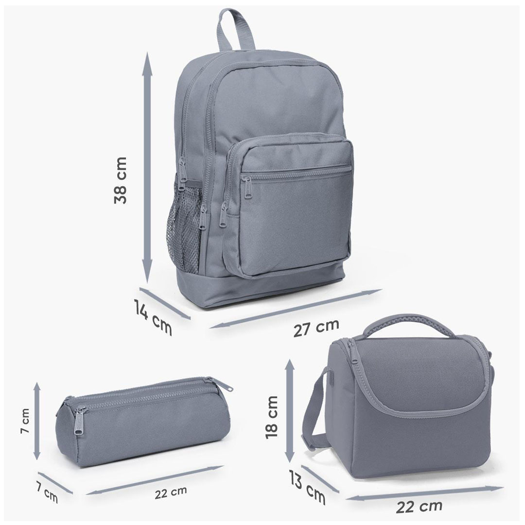 Coral High Kids Mavi Su Yeşili Denizatı Desenli 3’lü Okul Çanta Seti 23772