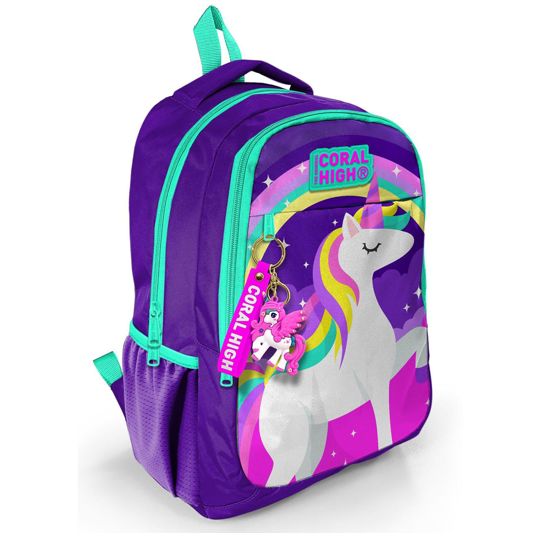 Coral High Kids Mor Su Unicorn Desenli Üç Bölmeli Okul Sırt Çantası 14376 Coral High Kids Mor Su Unicorn Desenli Üç Bölmeli Okul Sırt Çantası 14376