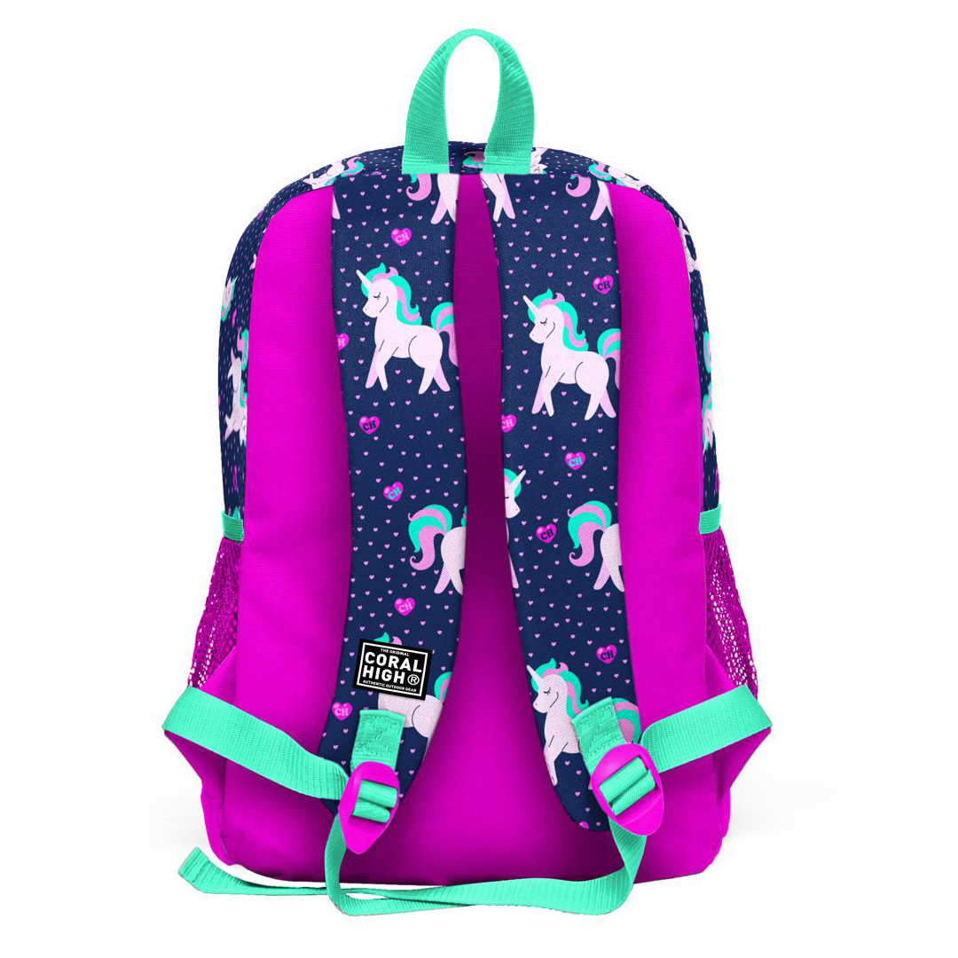 Coral High Kids Unicorn Desenli Dört Bölmeli Okul Sırt Çantası 23467