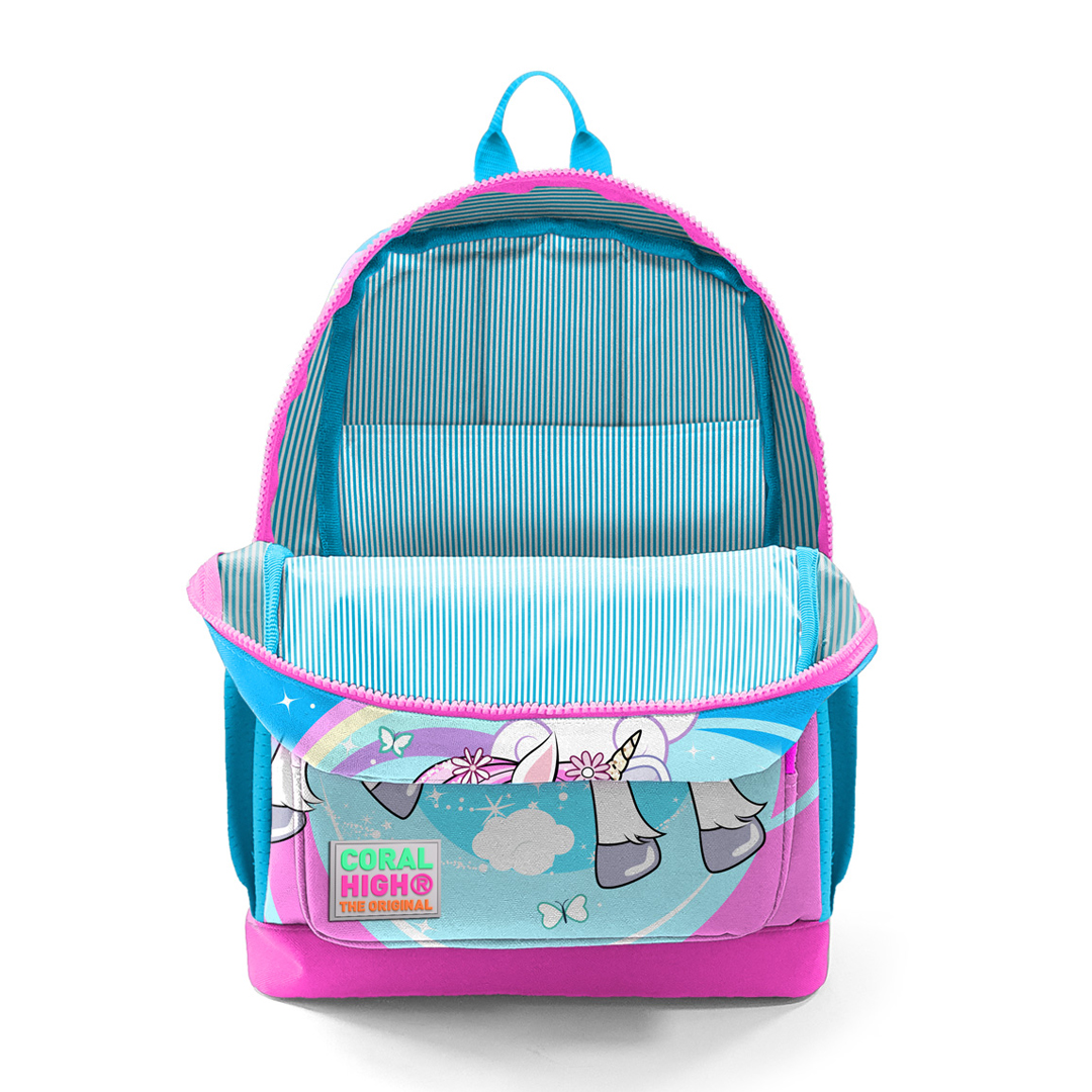 Coral High Kids Unicorn Desenli Dört Bölmeli Okul Sırt Çantası 23711