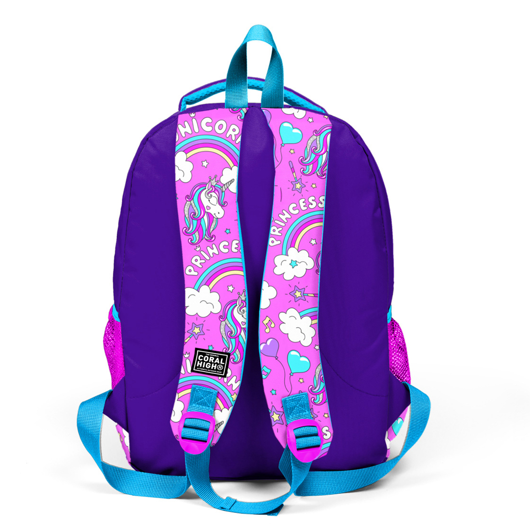 Coral High Kids Unicorn Desenli Üç Bölmeli Okul Sırt Çantası 23404