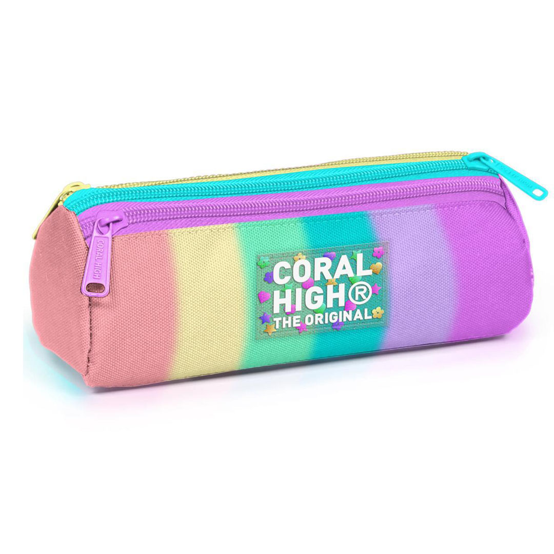 Coral High Renkli Çizgili Desenli 3’lü Okul Çanta Seti