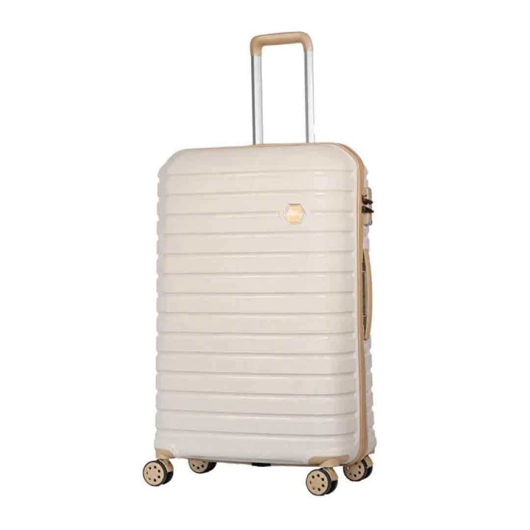 GROUND 10663 Vanille Gar 3'lü Valiz Seti -Kemik Gold