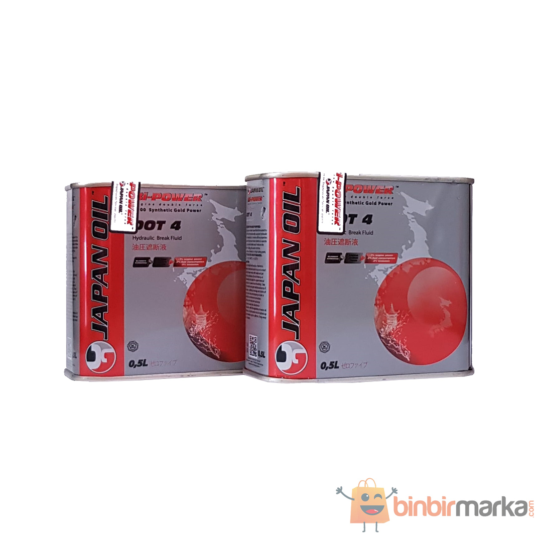 Japan Oil Bi-Power DOT 4 Plus Fren Hidroliği 500 ml 2li (Ü:2022)