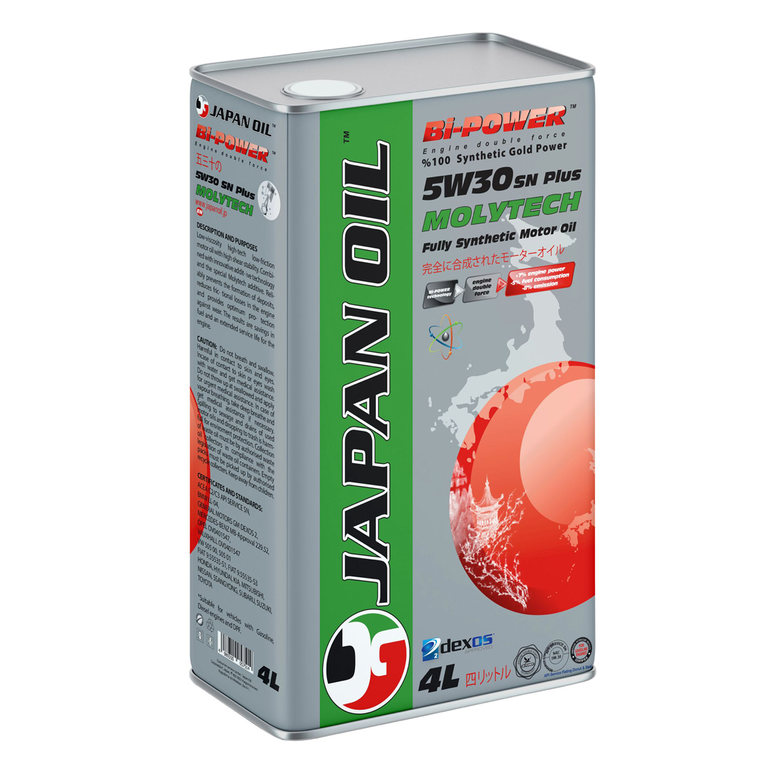 Japan Oil Molytech SN+ Plus Tam Sentetik 5W30 4Lt (Ü:2024) Japan Oil Molytech SN+ Plus Tam Sentetik 5W30 4Lt (Ü:2024)
