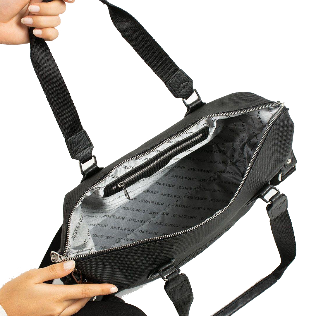 Just Polo Kadın Spor Çantası Büyük Boy JP6011 Siyah Just Polo Kadın Spor Çantası Büyük Boy JP6011 Siyah